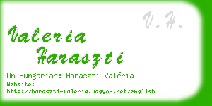 valeria haraszti business card